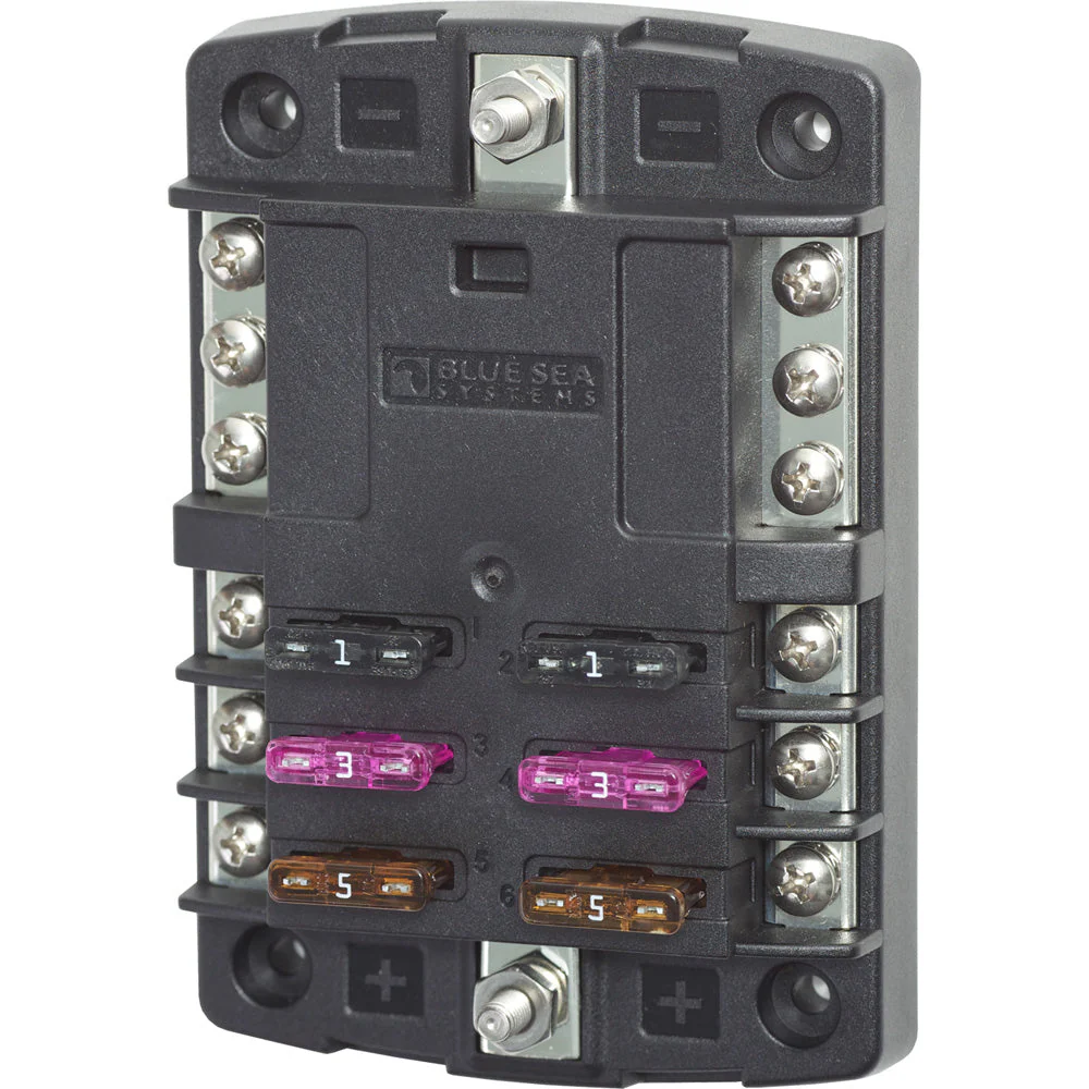 Blue Sea 5030 ST Blade Fuse Block w/o Cover - 6 Circuit w/Negative Bus [5030] - Image 2
