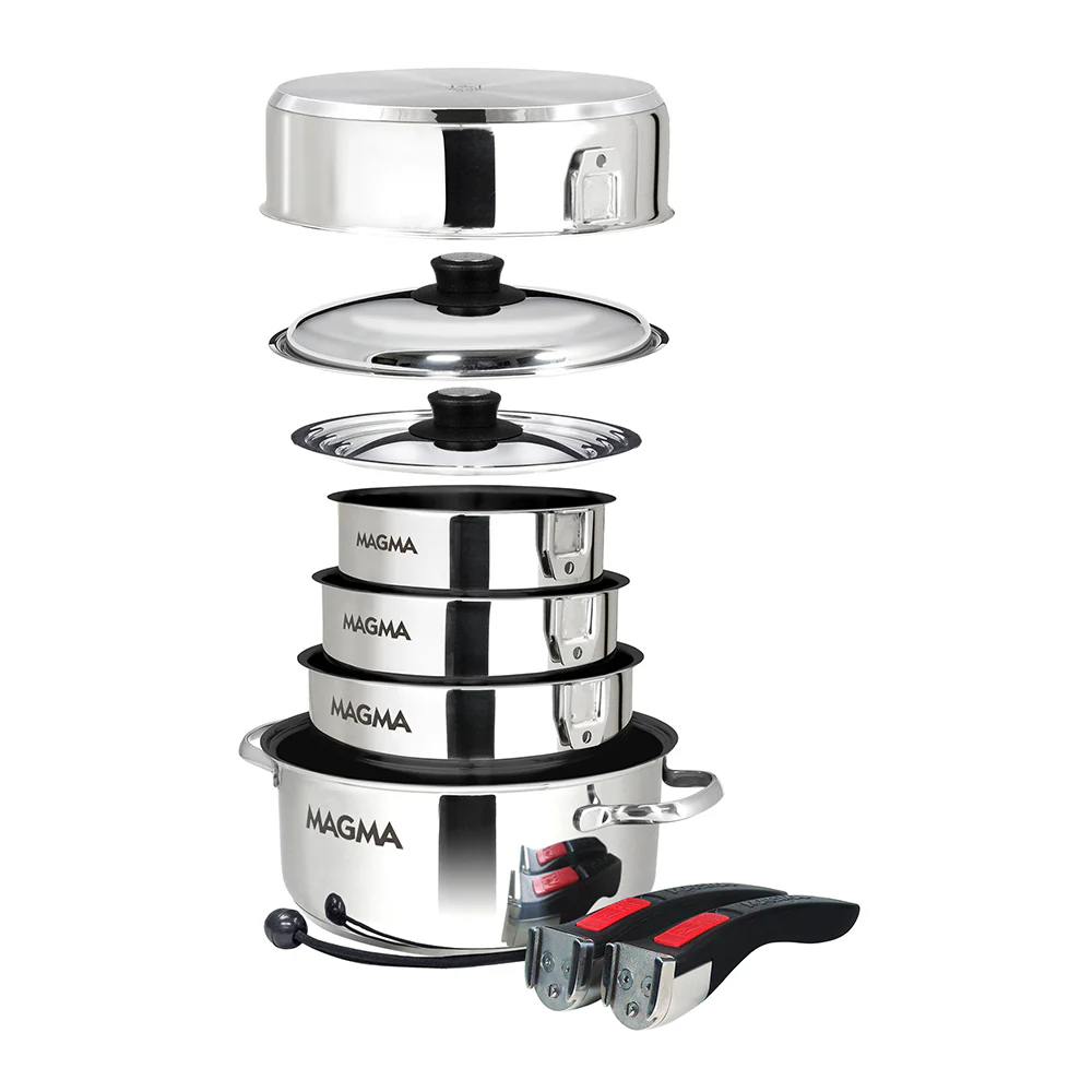 Magma 10 Piece Induction Non-Stick Cookware Set - Stainless Steel [A10-366-2-IND] - Image 2