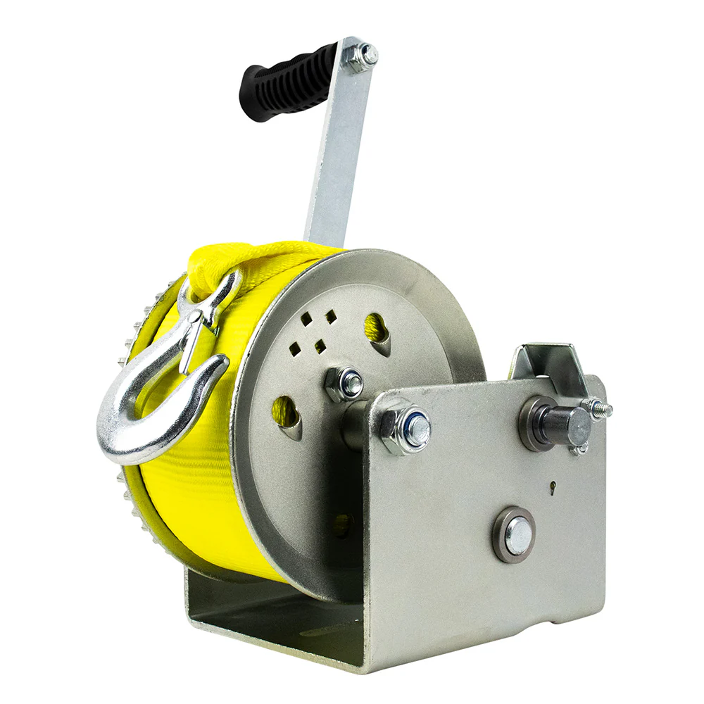 Powerwinch Utility Series Winch 3,200lb, 2 Speed, 9" Crank Arm - Zinc [21500-W-3200-9-Z-R]
