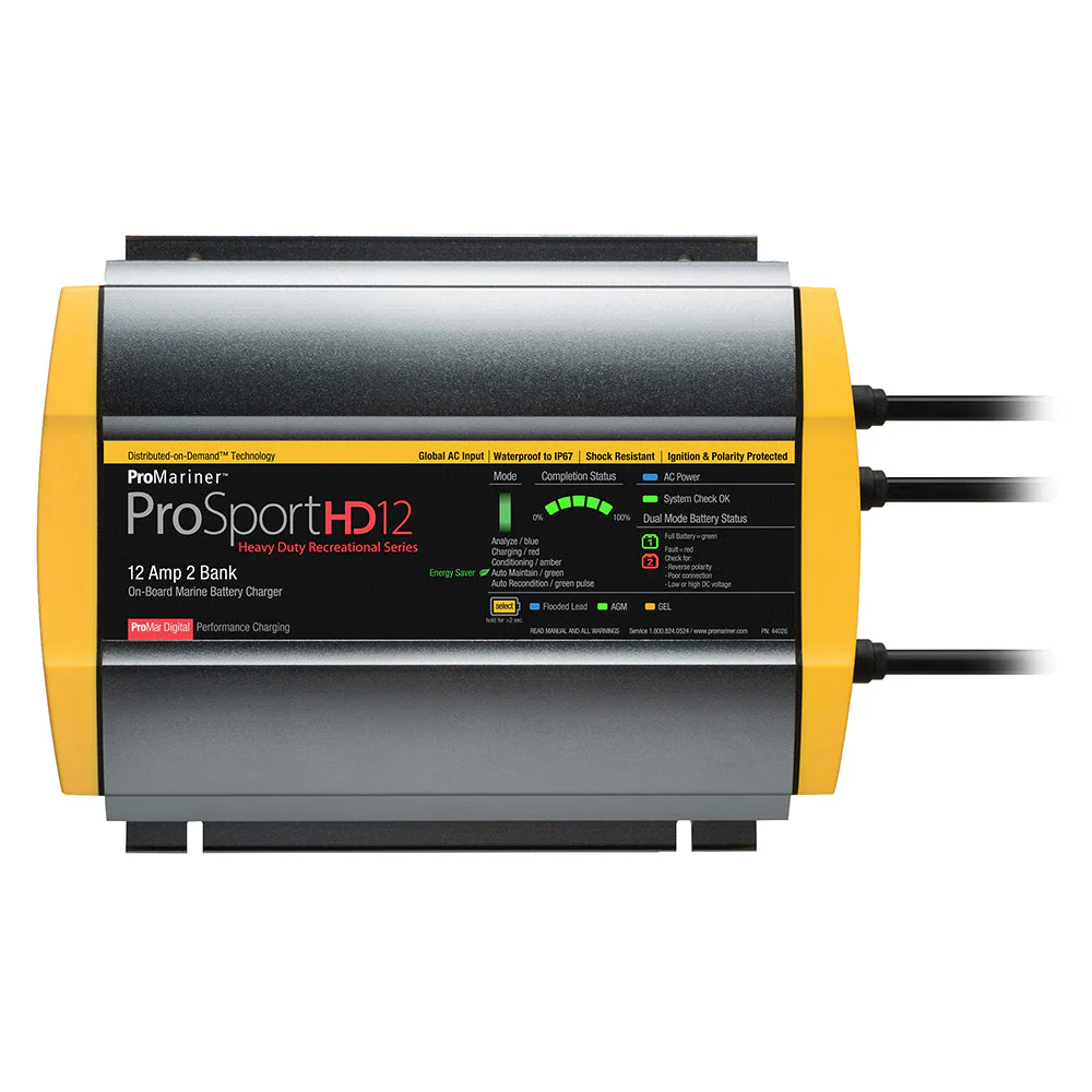 ProMariner ProSportHD 12 Global Gen 4 - 12 Amp - 2 Bank Battery Charger [44026] - Image 2
