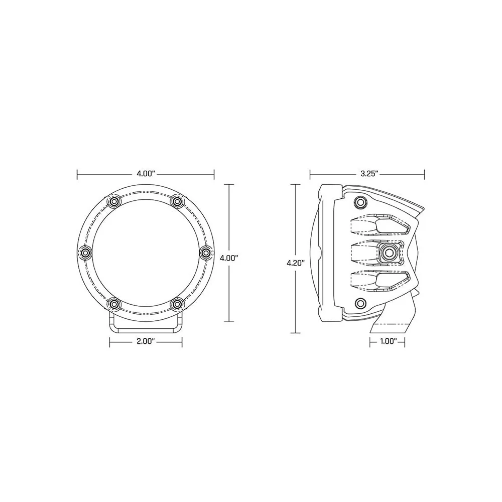 RIGID Industries 360-Series RGBW 4" Offroad Spot Beam w/RGBW Backlight Pods - Set of 2 [36402] - Image 3