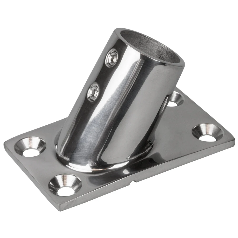 Sea-Dog Rail Base Fitting Rectangular Base 60 316 Stainless Steel - 1-7/8" x 3-1/4" - 1" OD [281601-1] - Image 2