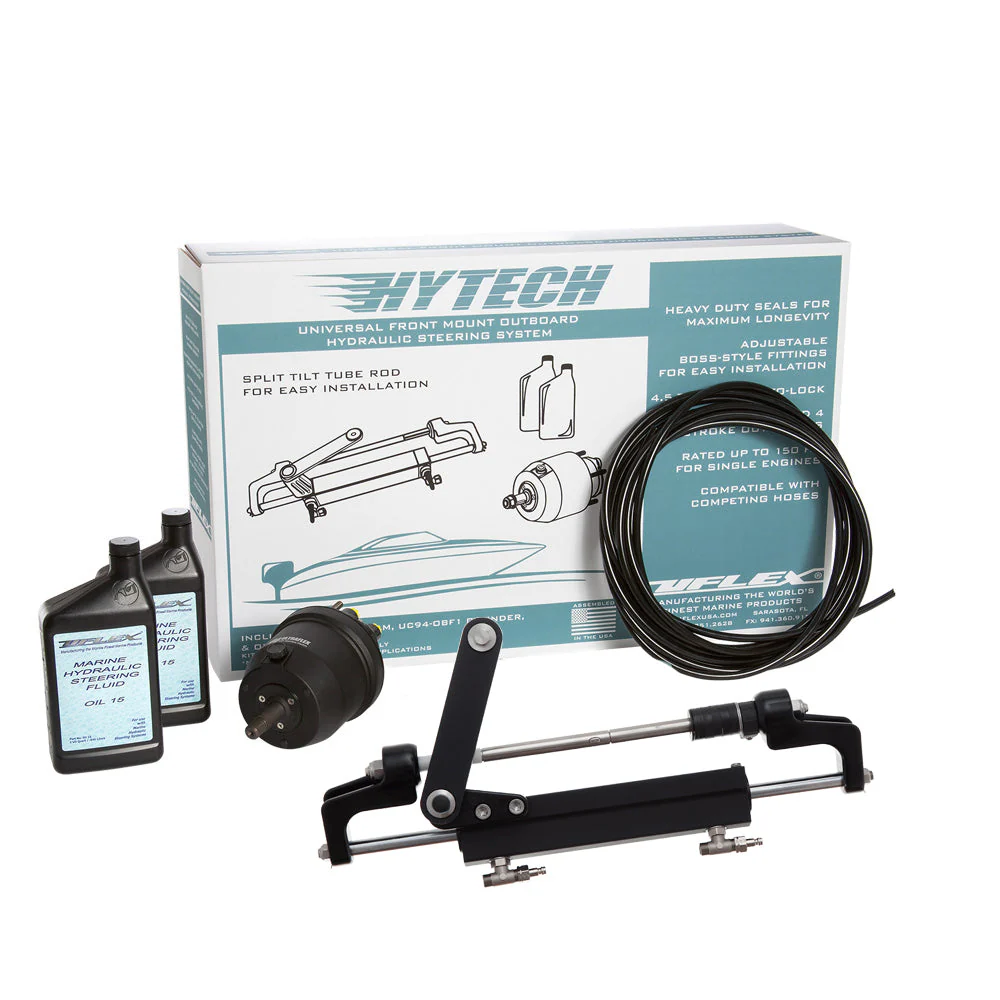 Uflex HYTECH 1.1 Front Mount OB System up to 175HP - Includes UP20 FM Helm, 2qts of Oil, UC95-OBF Cylinder  40 Tubing [HYTECH 1.1] - Image 2